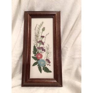 Artwork Handmade Wall Hanging Dry Flower Portrait Framed 12x7 Inch Stunning
